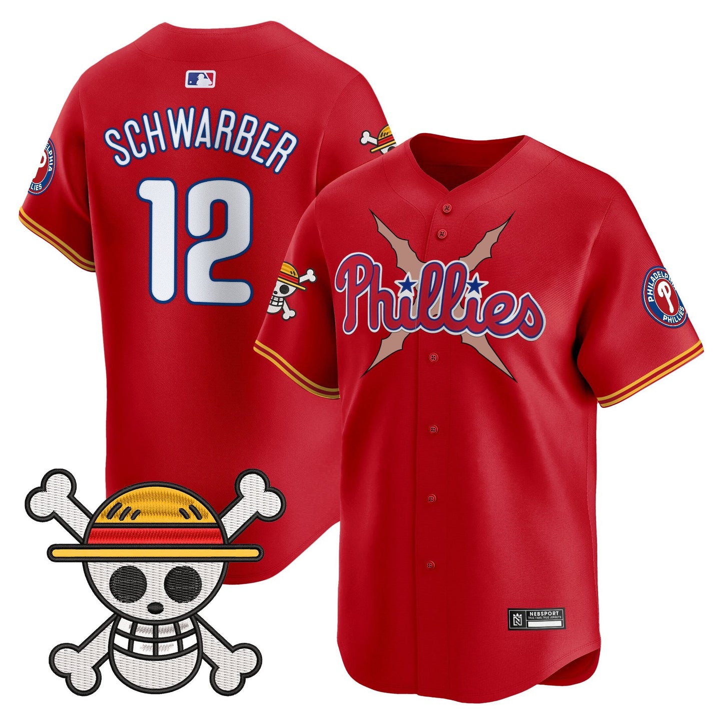 Men's Philadelphia Phillies x One Piece 2025 Vapor Premier Limited Jersey - All Stitched