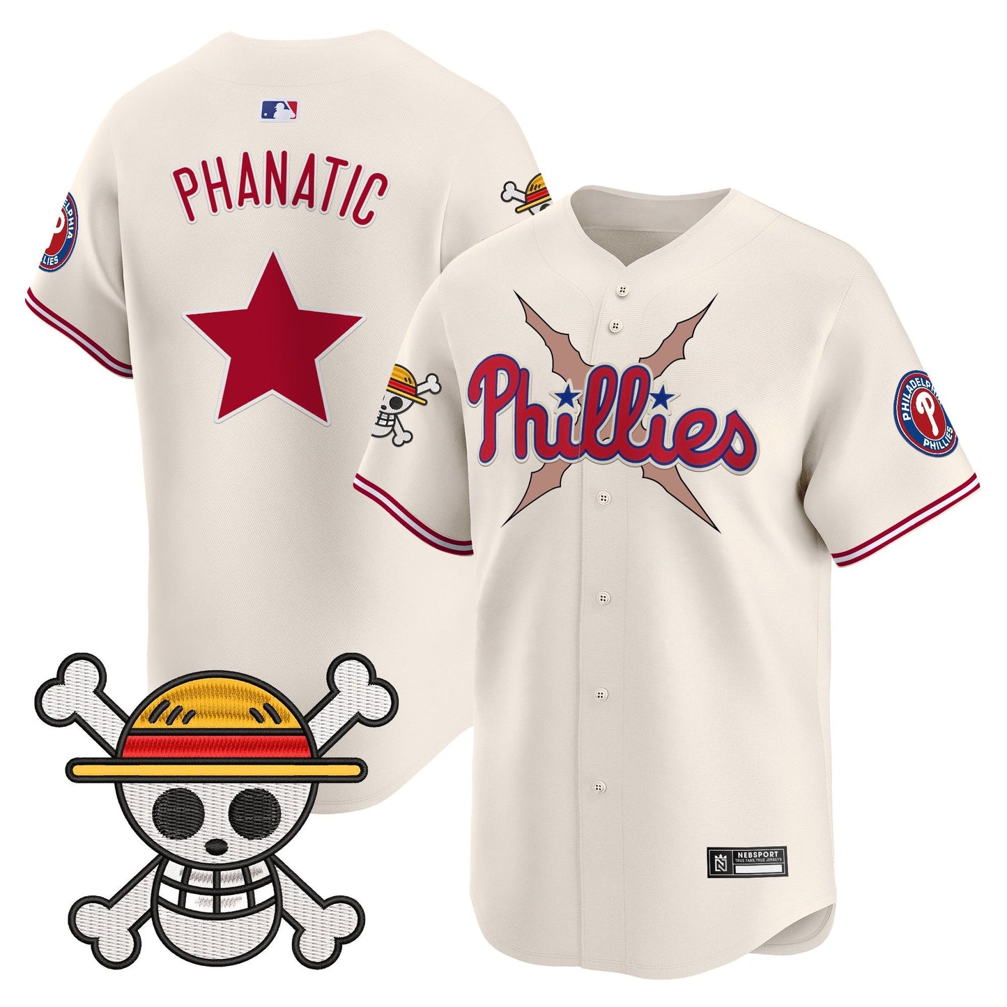 Men's Philadelphia Phillies x One Piece 2025 Vapor Premier Limited Jersey - All Stitched