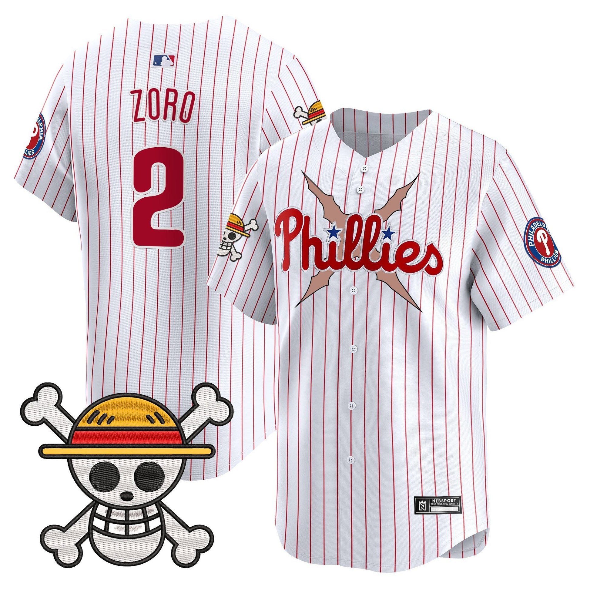 Men's Philadelphia Phillies x One Piece 2025 Vapor Premier Limited Jersey - All Stitched
