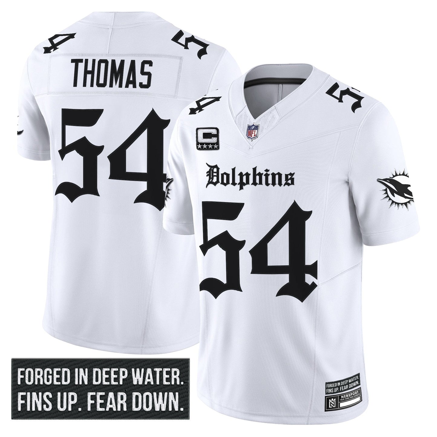 Men's Miami Dolphins 'Gothic Deep Water Edition' Vapor Limited Jersey - All Stitched