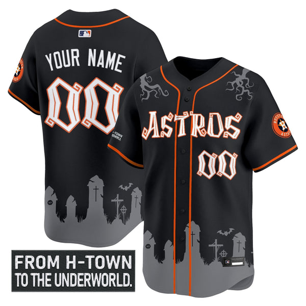 HOU 'Halloween Shadows Edition' Vapor Premier Limited Custom Jersey - Stitched