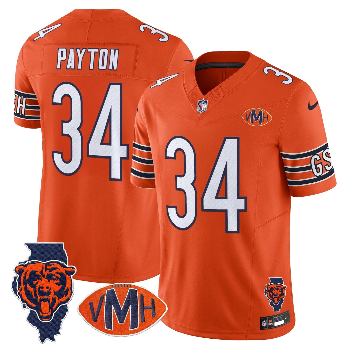 Men's Chicago Bears Virginia McCaskey Memorial Patch Vapor Jersey - All Stitched