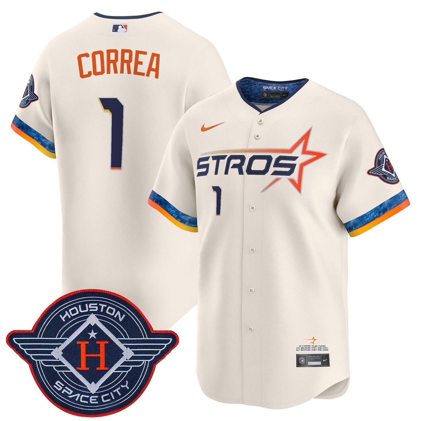Men's Houston Astros 2025 City Connect Vapor Premier Limited Jersey - All Stitched