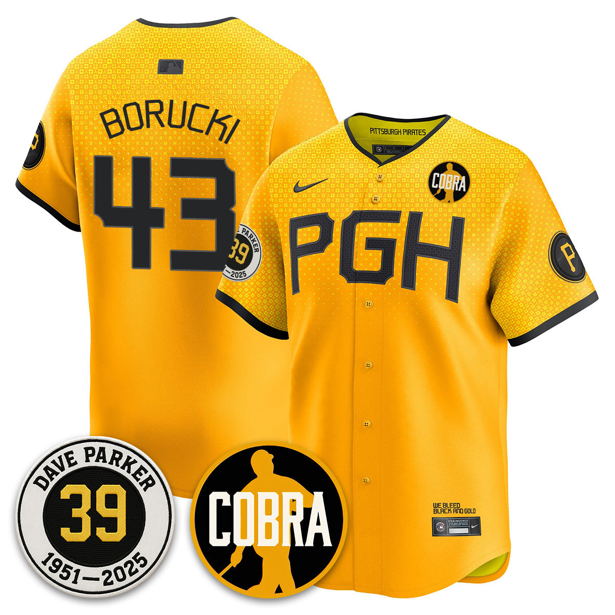 Men's Pittsburgh Pirates Memories Dave Parker Jersey- “COBRA” Patch - All Stitched