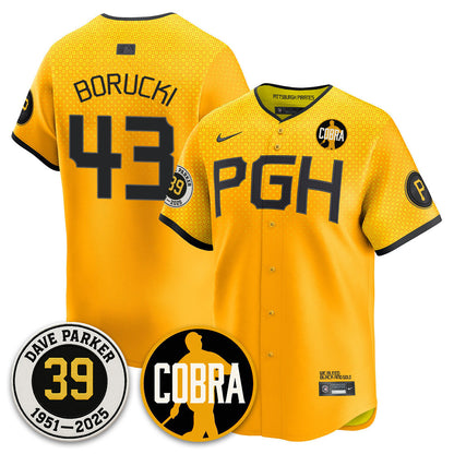 Men's Pittsburgh Pirates Memories Dave Parker Jersey- “COBRA” Patch - All Stitched