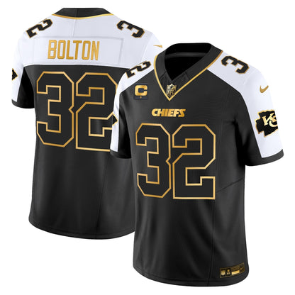 Men's Kansas City Chiefs 2025 Gold Vapor Limited Jersey - All Stitched