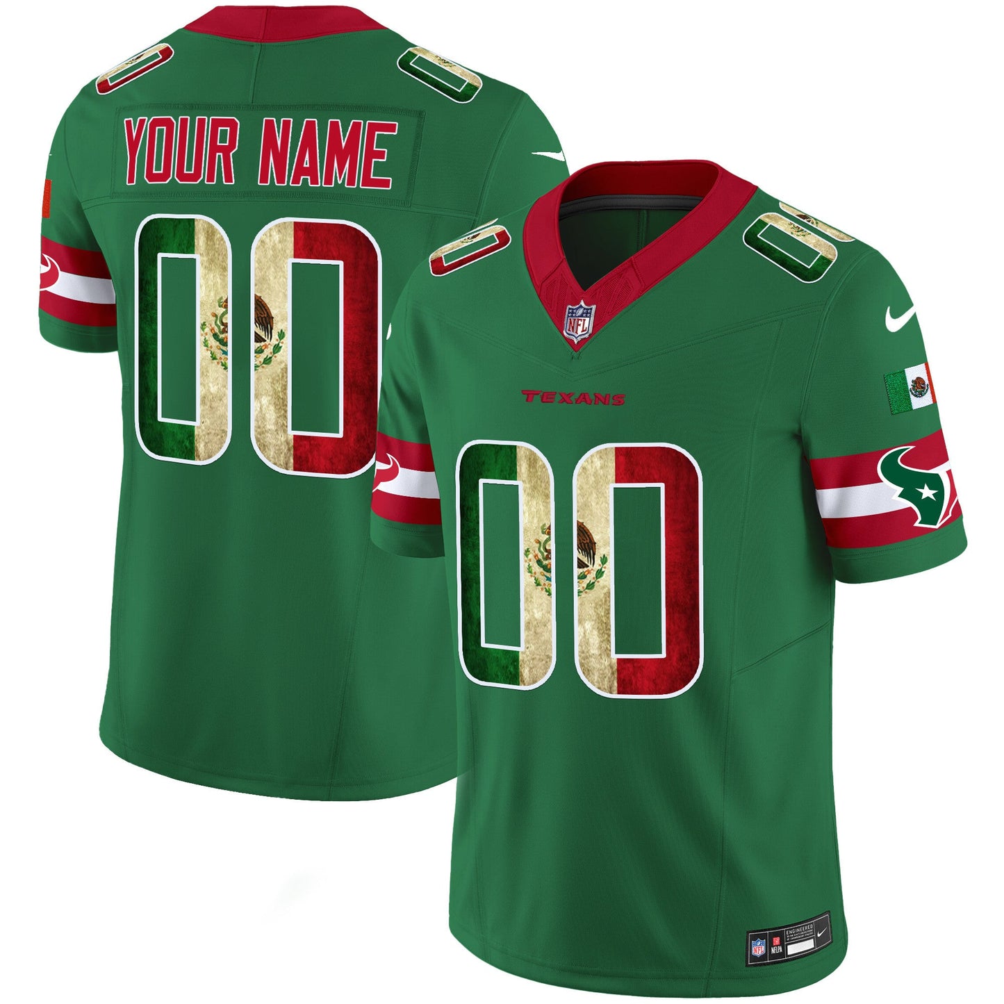 Houston Texans 2025 Mexico Vapor Limited Custom Jersey - All Stitched