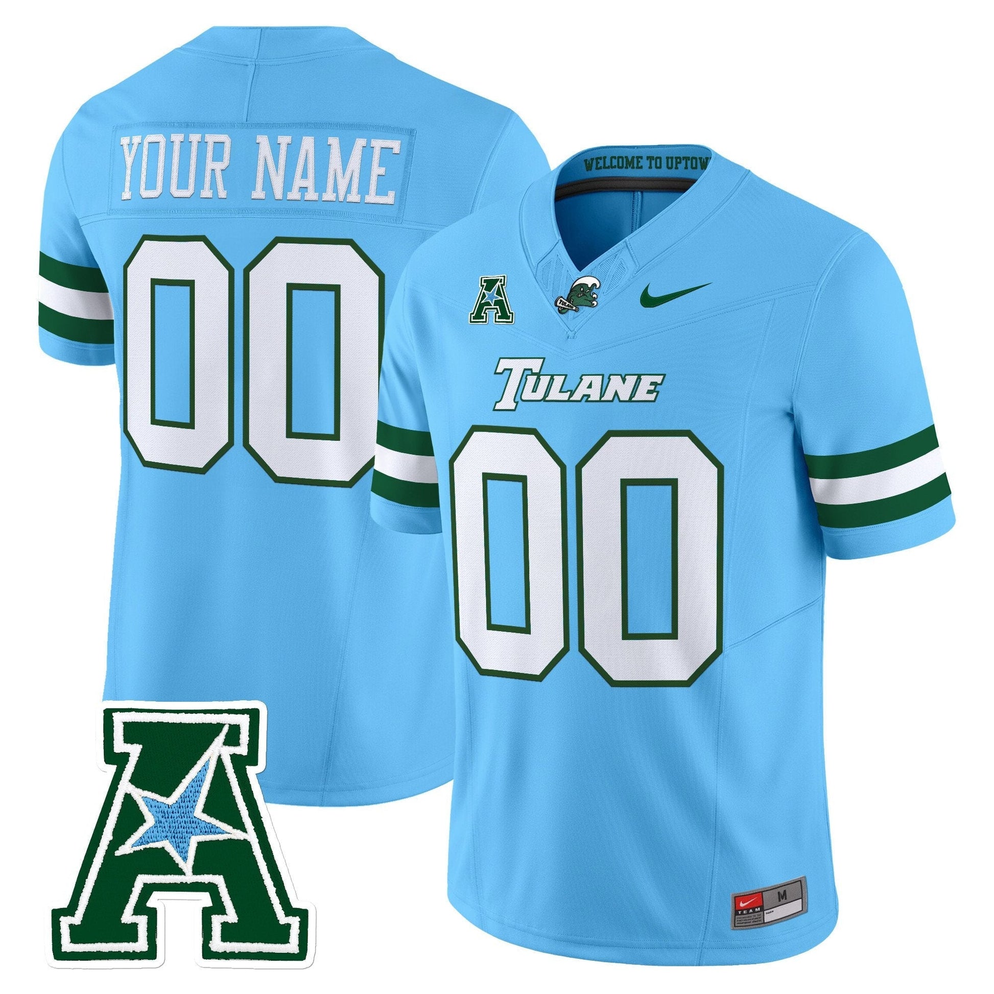 Tulane Green Wave 2025 Vapor Limited Custom Jersey - All Stitched