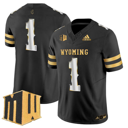 Men's Wyoming Cowboys 2025 Gold Vapor Limited Jersey - All Stitched