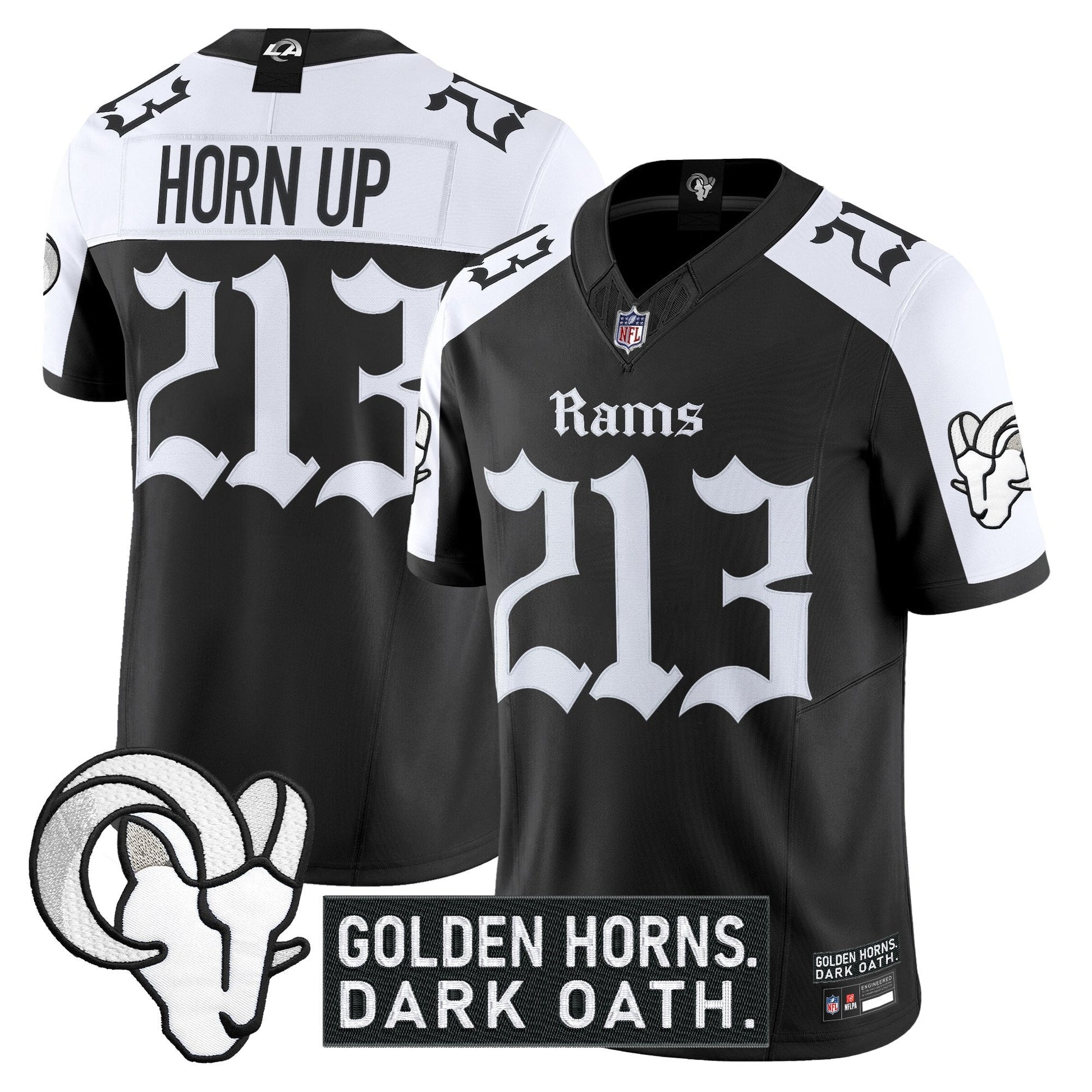 Men's Los Angeles Rams 'Gothic Horns Reforged Edition' Vapor Limited Jersey - All Stitched
