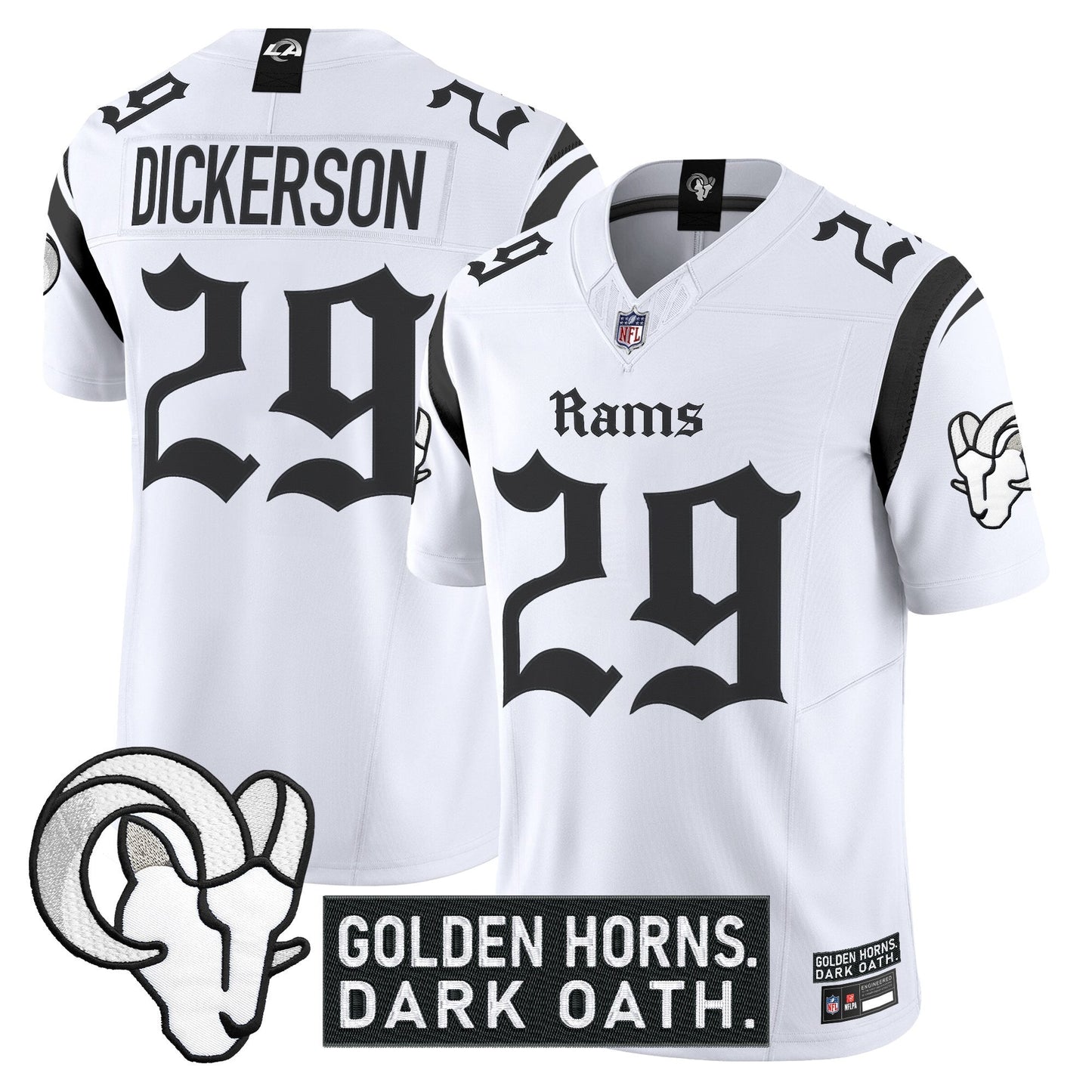 Men's Los Angeles Rams 'Gothic Horns Reforged Edition' Vapor Limited Jersey - All Stitched