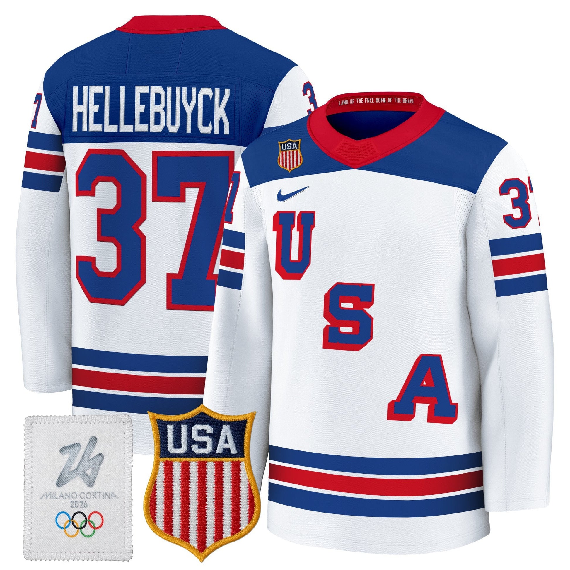Men's 2026 USA Olympic Premium Hockey Jersey - All Stitched