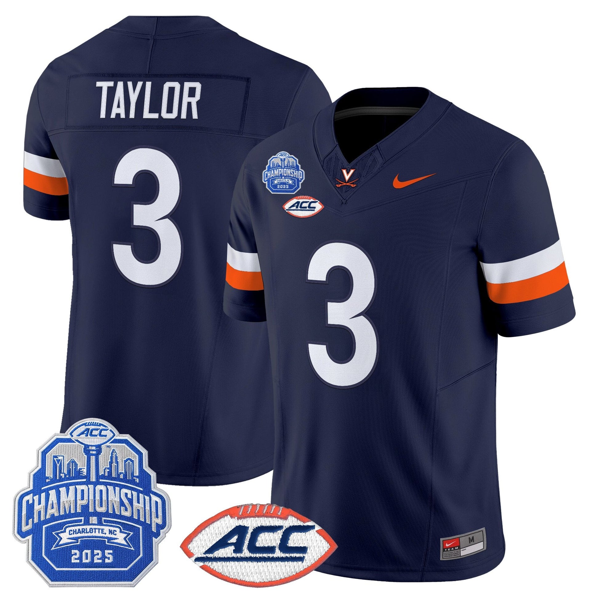 Men's Virginia Cavaliers 2025 ACC Championship Vapor Limited Jersey - All Stitched