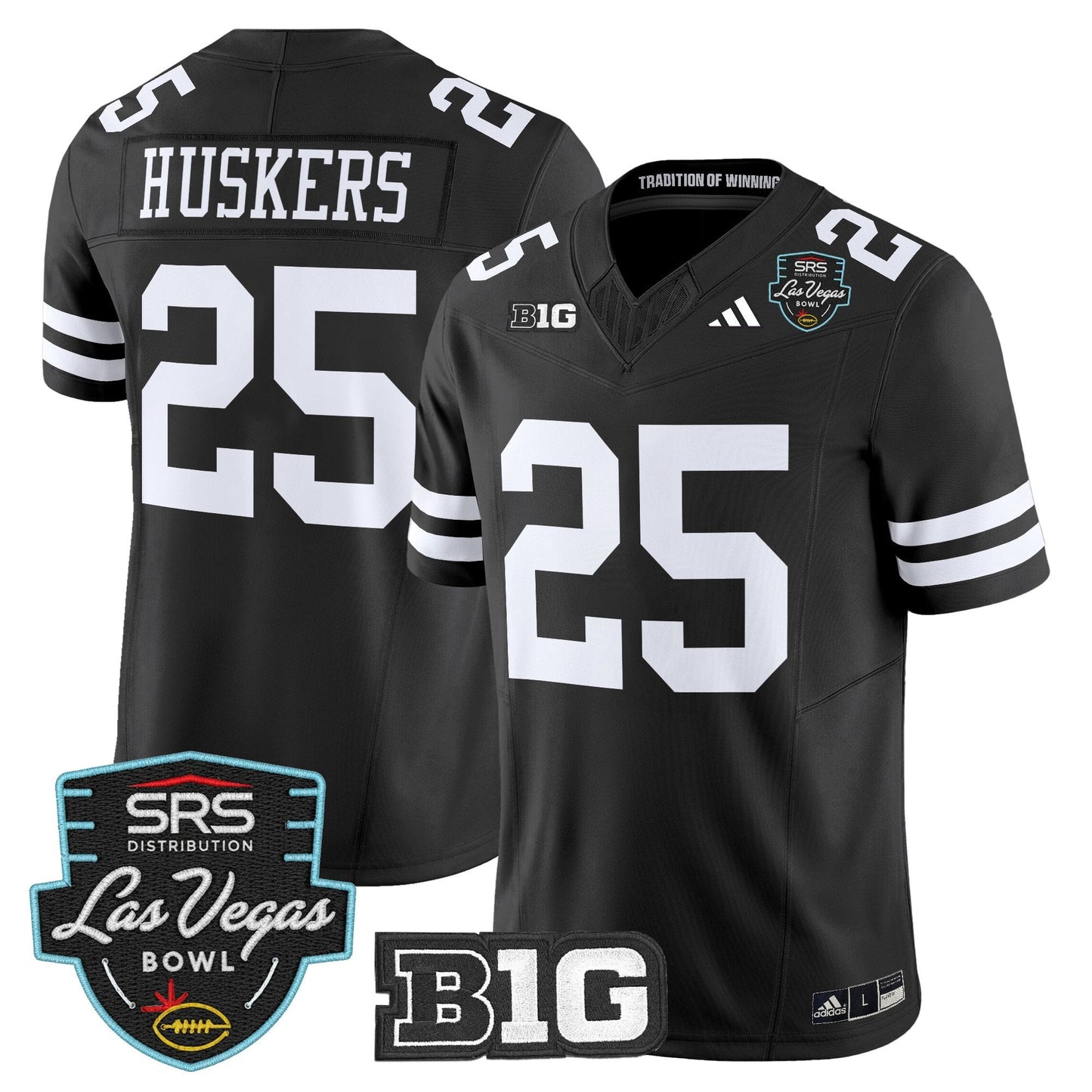 Men's Nebraska Cornhuskers 2025 Las Vegas Bowl Vapor Limited Jersey - All Stitched