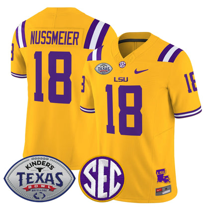 Men's LSU Tigers 2025 Texas Bowl Vapor Limited Jersey - All Stitched