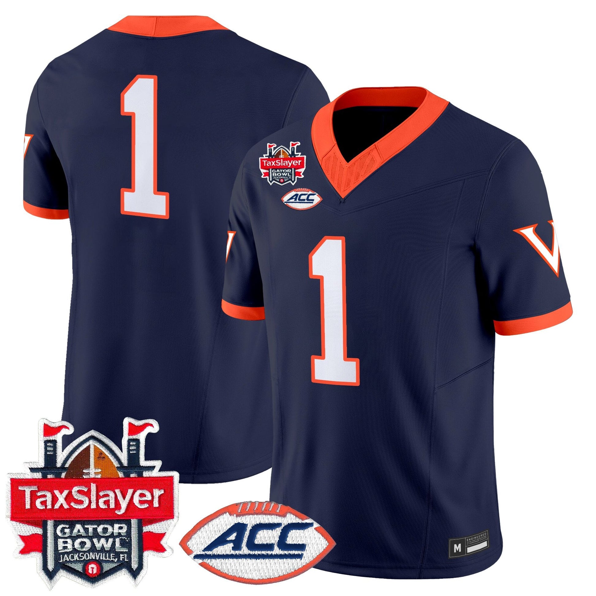 Men's Virginia Cavaliers 1995 Throwbacks Vapor Limited Jersey - Gator Bowl Patch - All Stitched