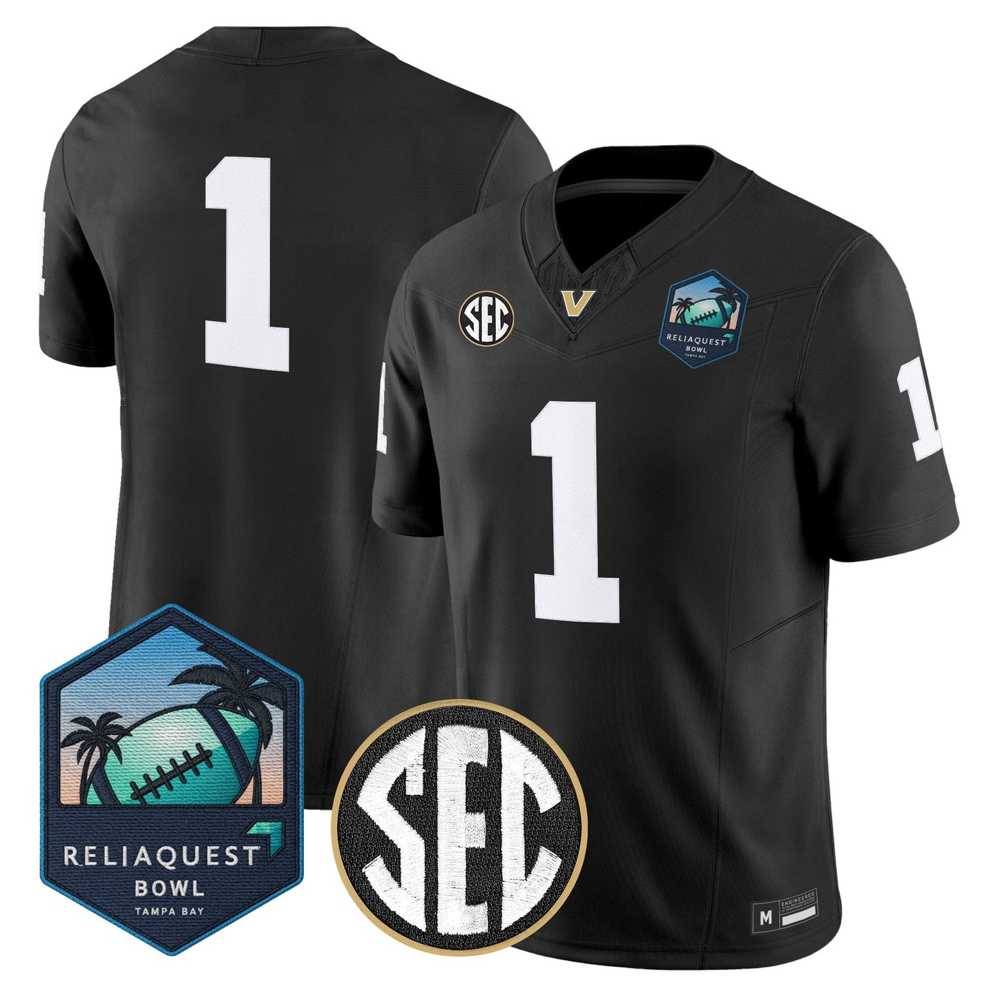Men's Vanderbilt Commodores 2025 ReliaQuest Bowl Vapor Limited Jersey - All Stitched