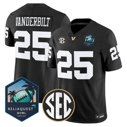 Men's Vanderbilt Commodores 2025 ReliaQuest Bowl Vapor Limited Jersey - All Stitched