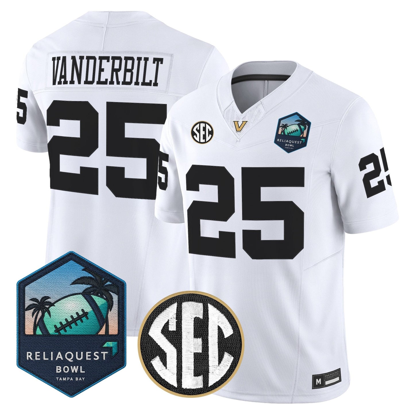 Men's Vanderbilt Commodores 2025 ReliaQuest Bowl Vapor Limited Jersey - All Stitched
