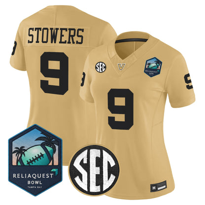 Women's Vanderbilt Commodores 2025 ReliaQuest Bowl Vapor Limited Jersey - All Stitched