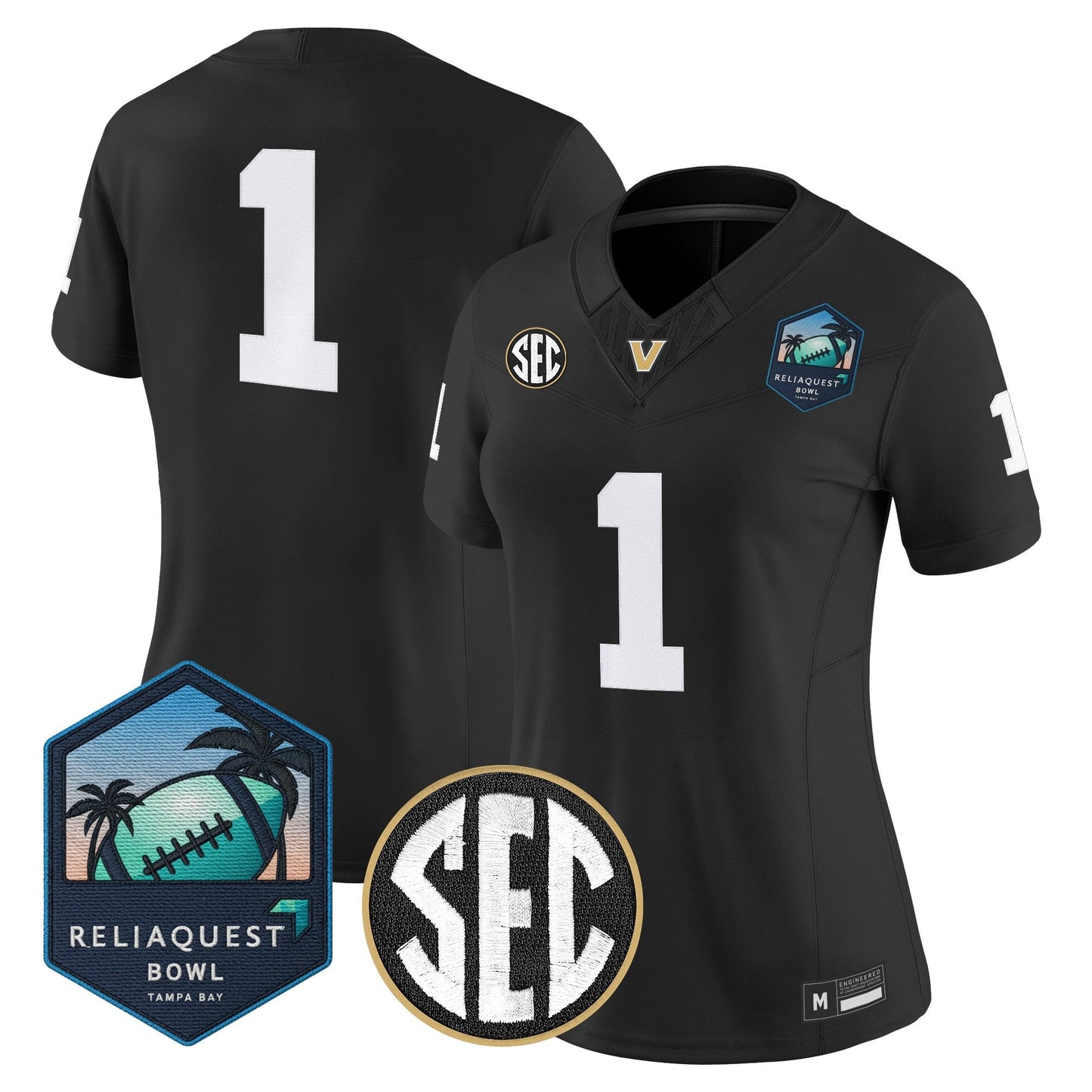 Women's Vanderbilt Commodores 2025 ReliaQuest Bowl Vapor Limited Jersey - All Stitched