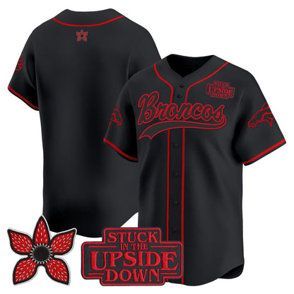 Denver Broncos 'Stranger Things Edition' Vapor Baseball Jersey - All Stitched