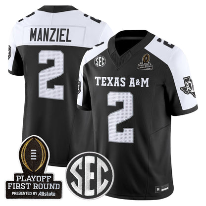 Men's Texas A&M Aggies 2025 Playoff First Round Vapor Limited Jersey - All Stitched