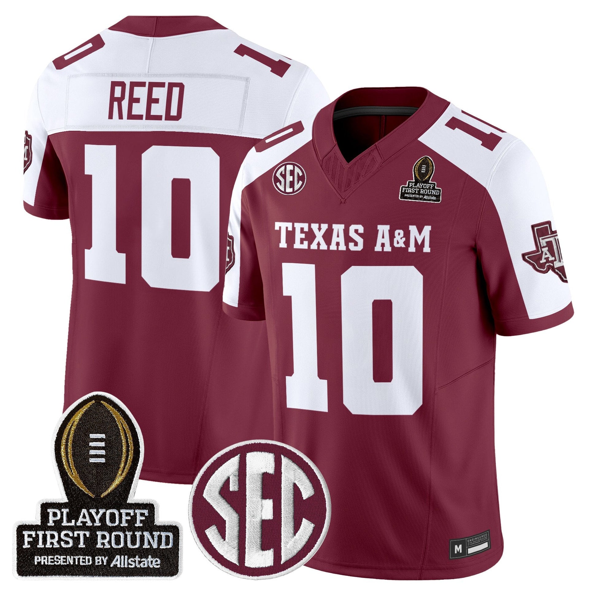Men's Texas A&M Aggies 2025 Playoff First Round Vapor Limited Jersey - All Stitched