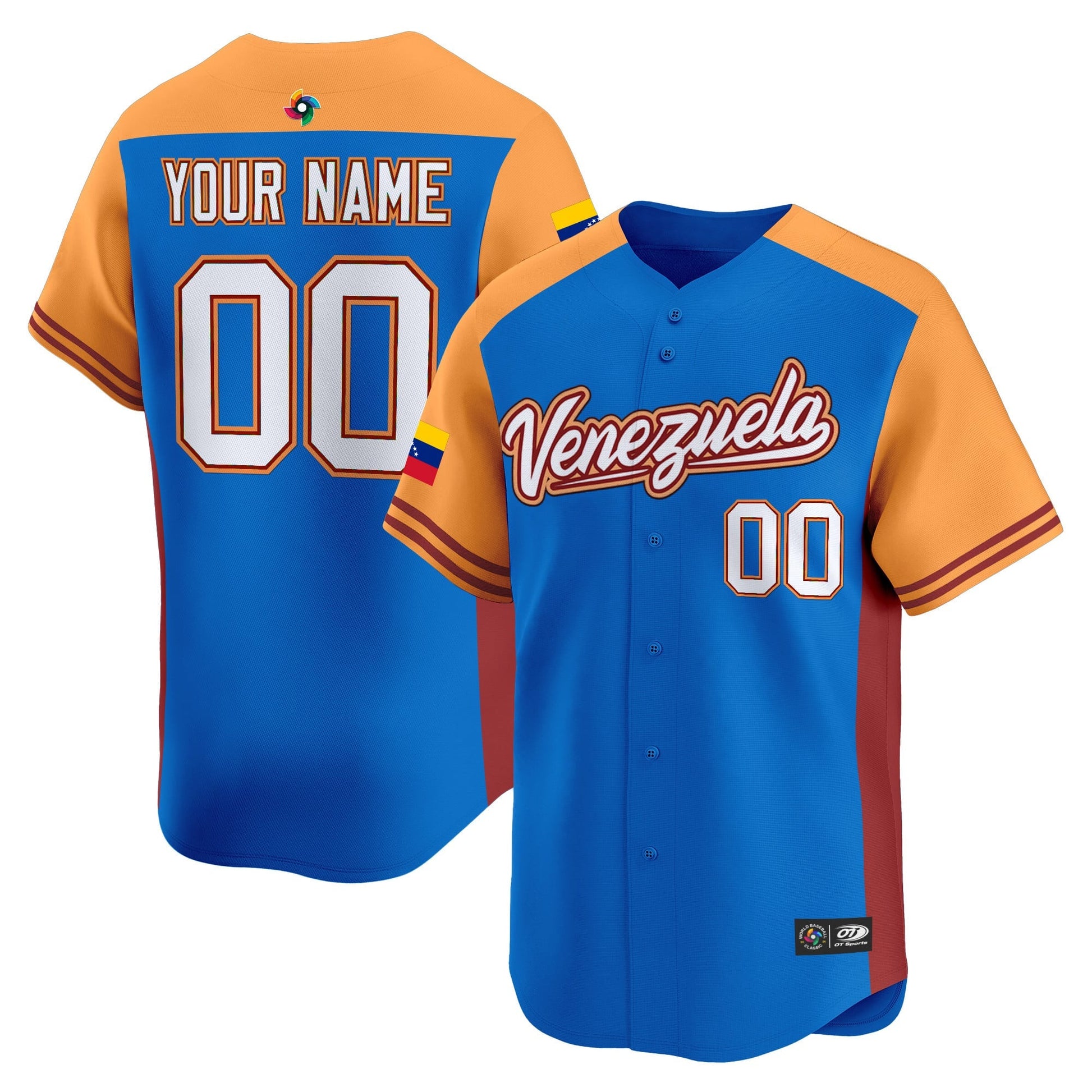 Team Venezuela World Baseball Classic Vapor Premier Custom Jersey - 2026 Roster - All Stitched