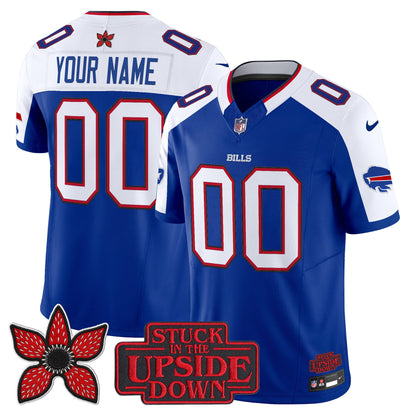 Buffalo Bills 'Stranger Things Edition' Vapor Limited Custom Jersey V2 - All Stitched