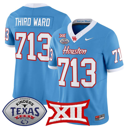 Men's Houston Cougars 2025 Texas Bowl Vapor Limited Jersey - All Stitched