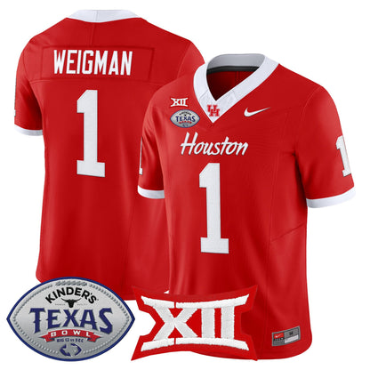Men's Houston Cougars 2025 Texas Bowl Vapor Limited Jersey - All Stitched