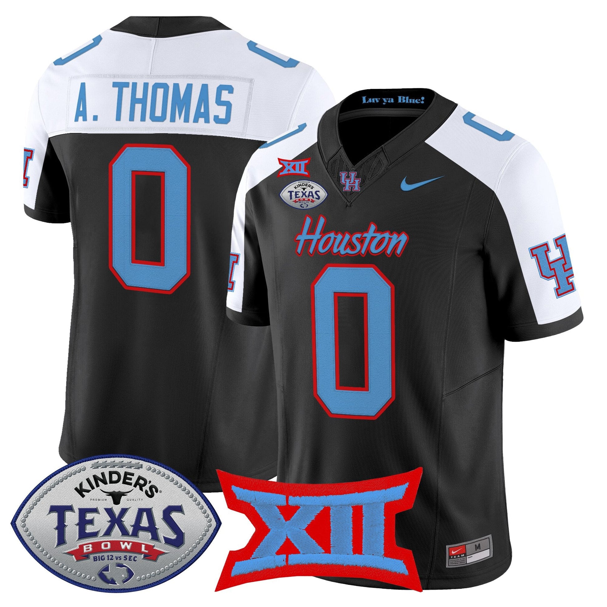 Men's Houston Cougars 2025 Texas Bowl Vapor Limited Jersey - All Stitched