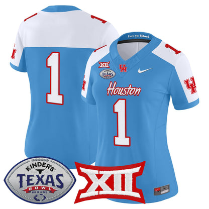 Women's Houston Cougars 2025 Texas Bowl Vapor Limited Jersey - All Stitched