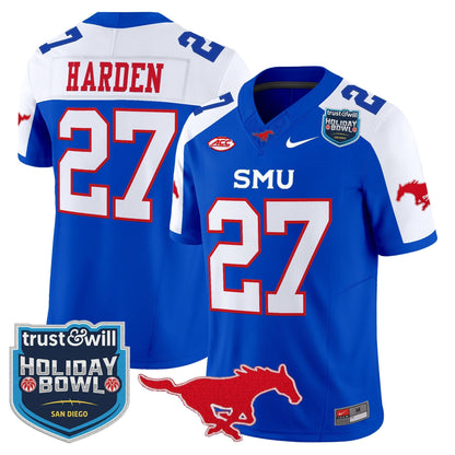 Men's SMU Mustangs 2026 Holiday Bowl Vapor Limited Jersey - All Stitched