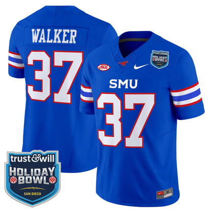 Men's SMU Mustangs 2026 Holiday Bowl Vapor Limited Jersey - All Stitched