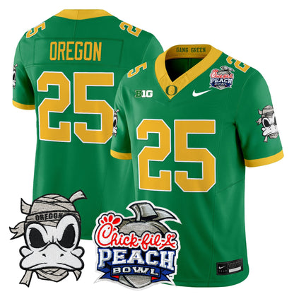 Men's Oregon Ducks "Mummy Duck" Vapor Limited Jersey - 2026 Peach Bowl Patch - All Stitched