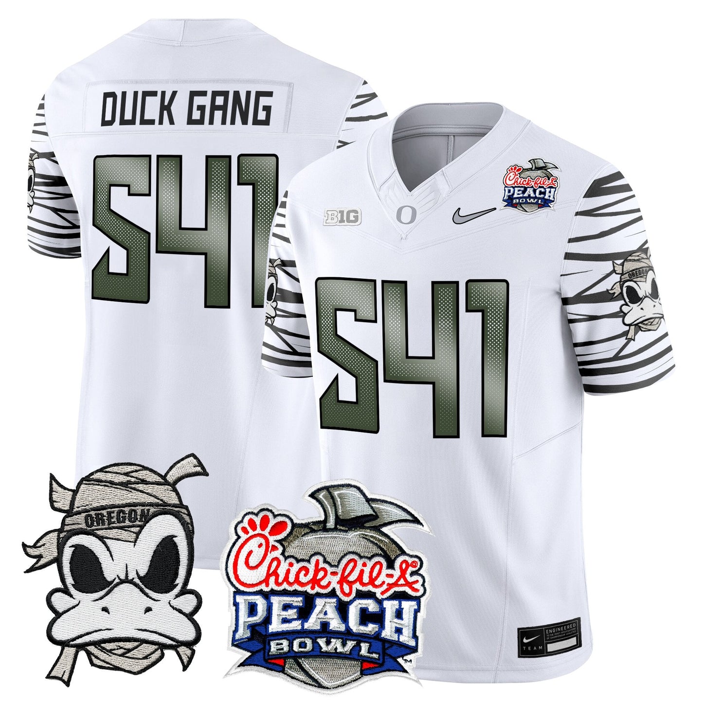 Men's Oregon Ducks "Mummy Duck" Vapor Limited Jersey - 2026 Peach Bowl Patch - All Stitched