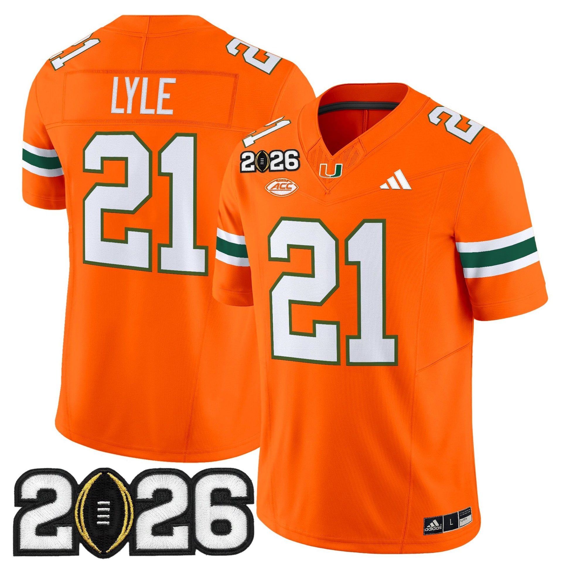 Men's Miami Hurricanes 2026 CFP Final Patch Vapor Limited Jersey - All Stitched