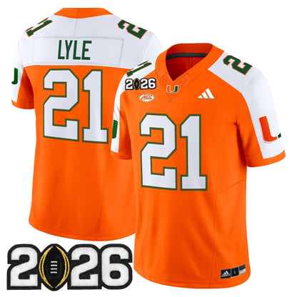 Men's Miami Hurricanes 2026 CFP Final Patch Vapor Limited Jersey - All Stitched