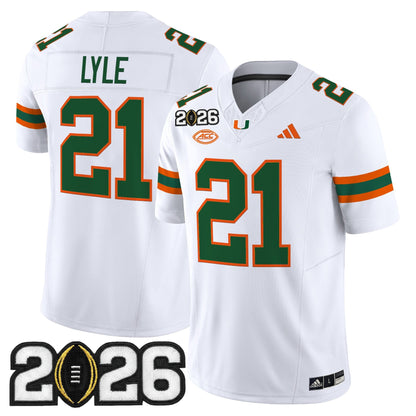 Men's Miami Hurricanes 2026 CFP Final Patch Vapor Limited Jersey - All Stitched