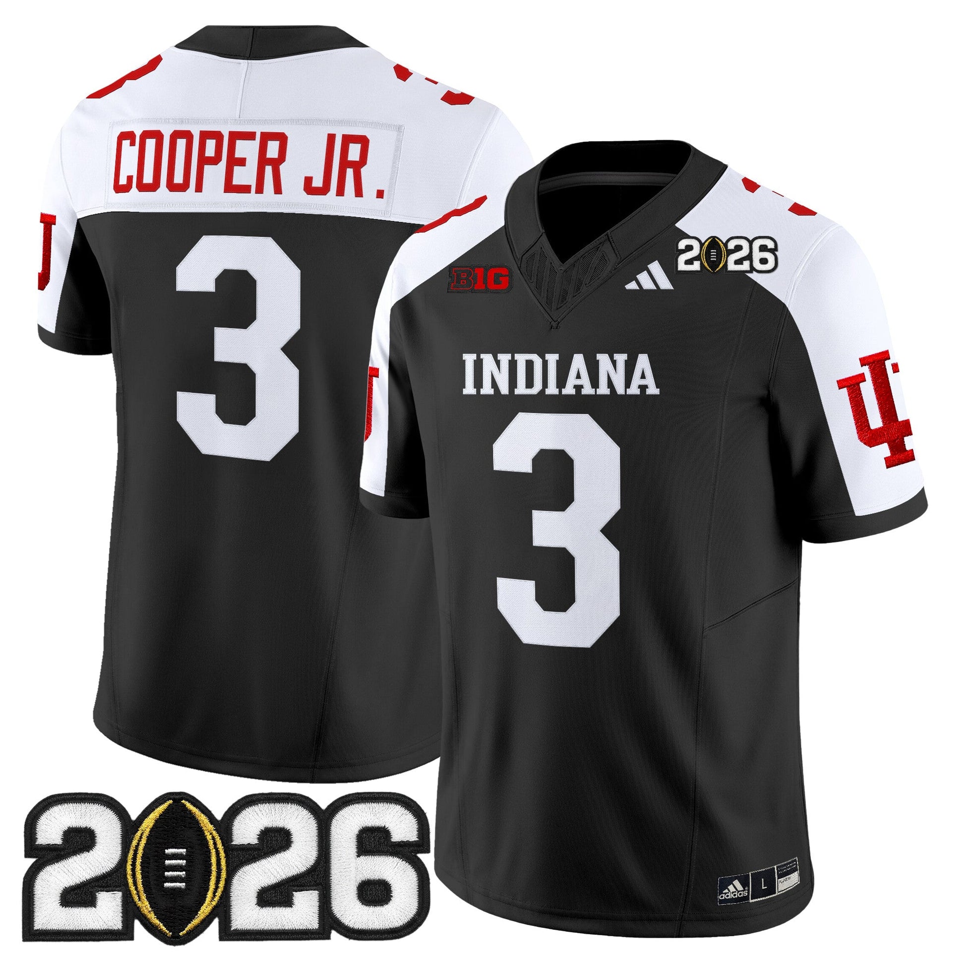 Men's Indiana Hoosiers 2026 CFP Final Patch Vapor Limited Jersey V2 - All Stitched