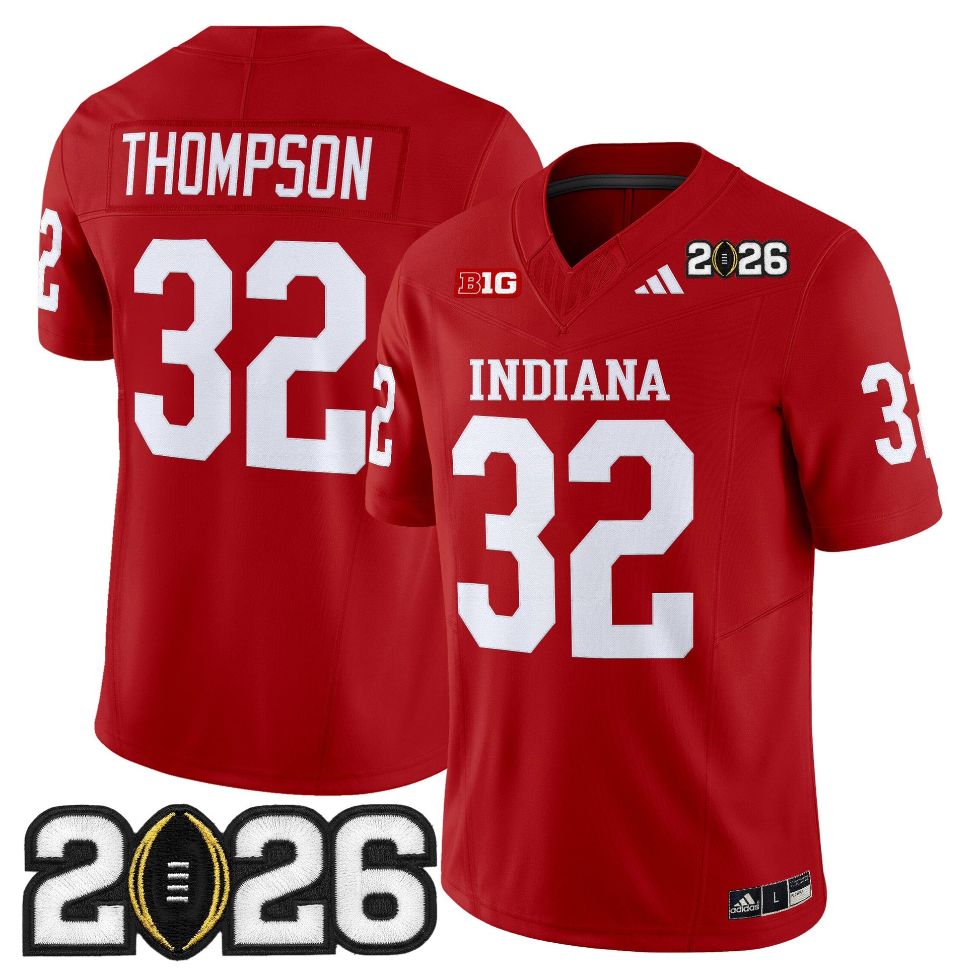 Men's Indiana Hoosiers 2026 CFP Final Patch Vapor Limited Jersey V2 - All Stitched