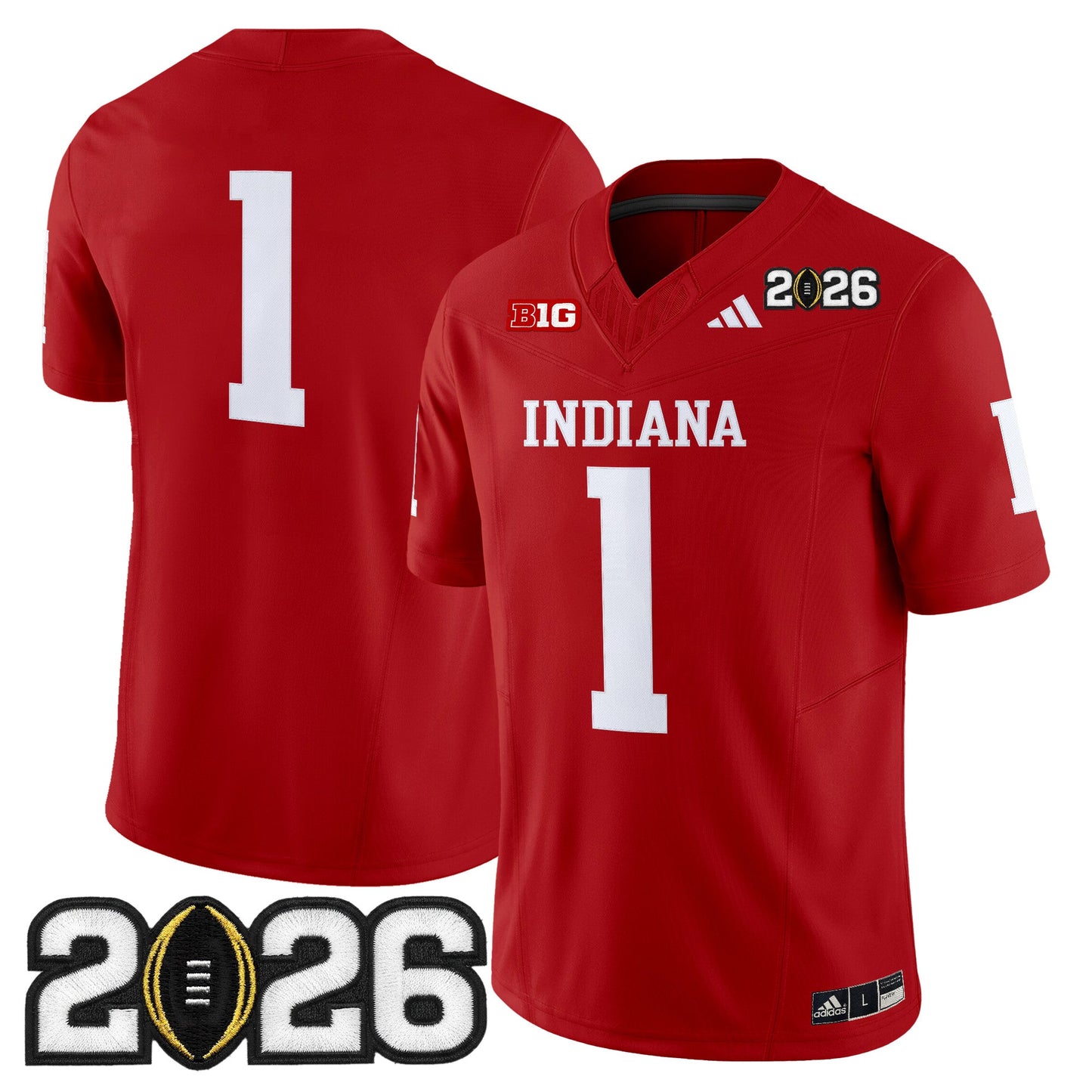 Men's Indiana Hoosiers 2026 CFP Final Patch Vapor Limited Jersey V2 - All Stitched