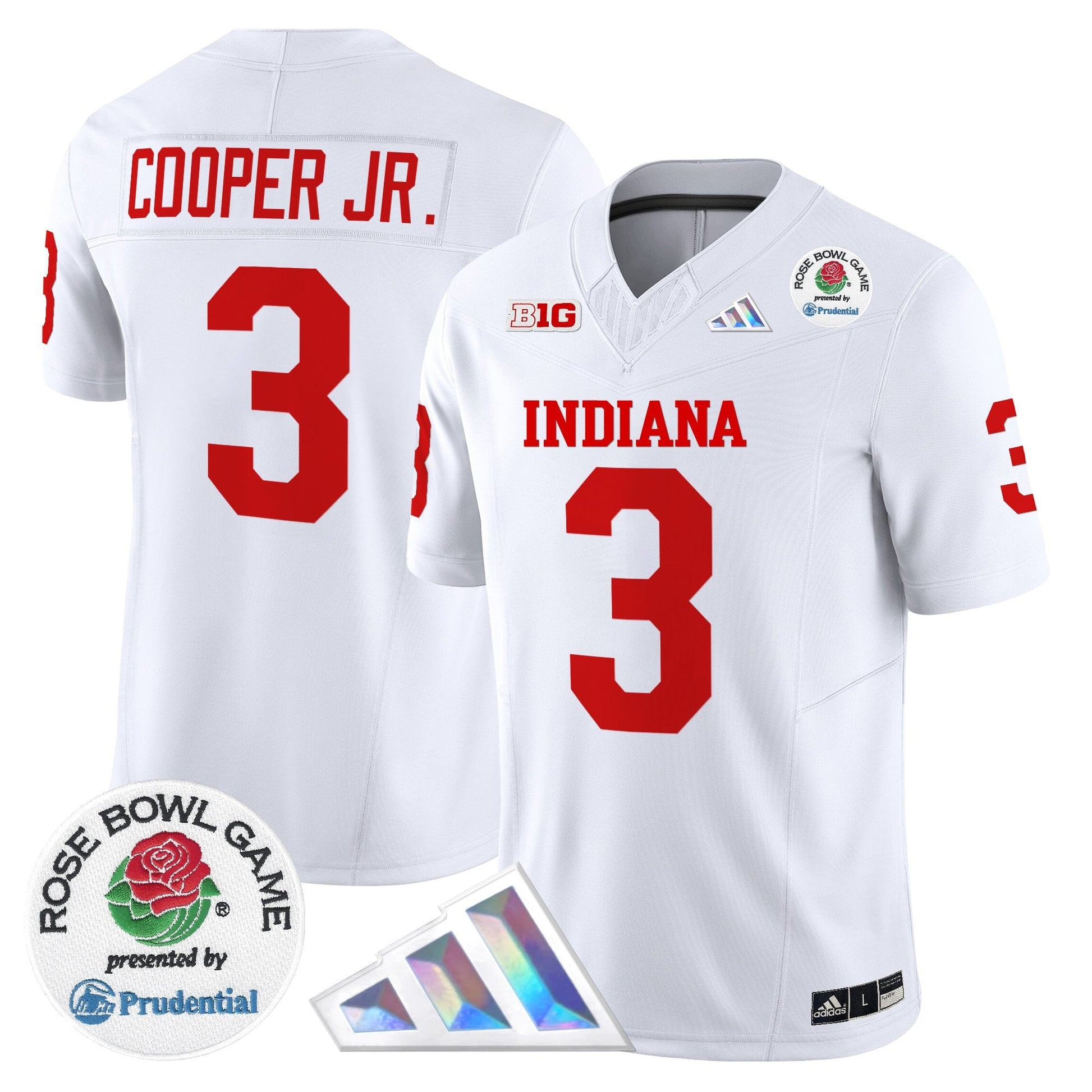 Men's Indiana Hoosiers 2025 Rose Bowl Vapor Limited Jersey V2 - All Stitched