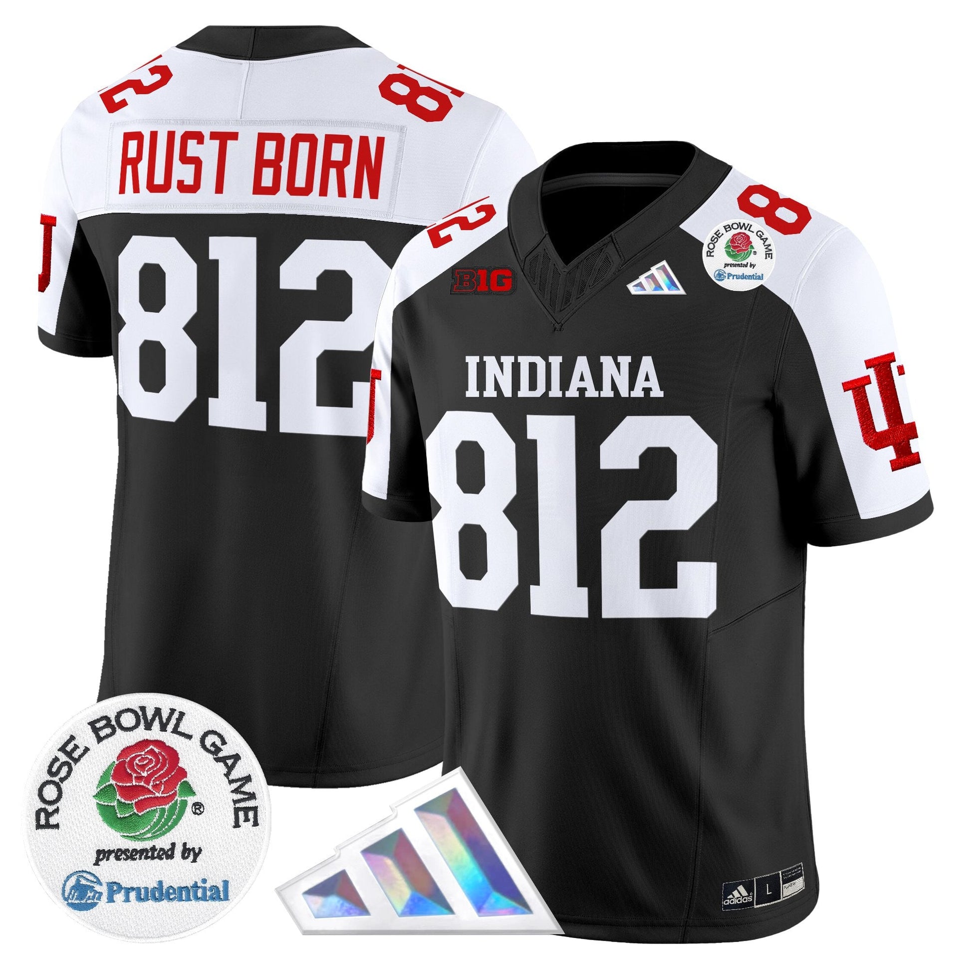 Men's Indiana Hoosiers 2025 Rose Bowl Vapor Limited Jersey V2 - All Stitched