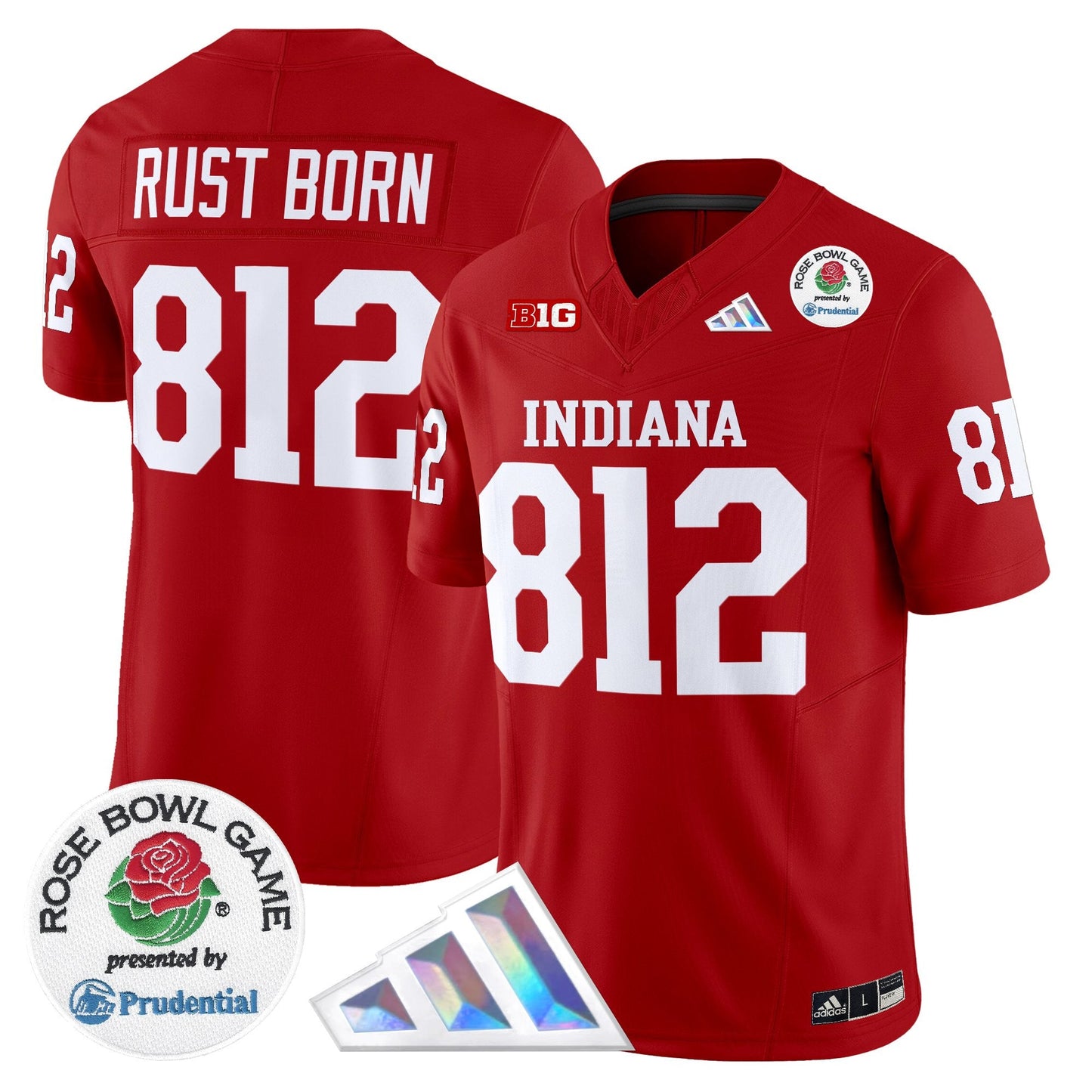 Men's Indiana Hoosiers 2025 Rose Bowl Vapor Limited Jersey V2 - All Stitched