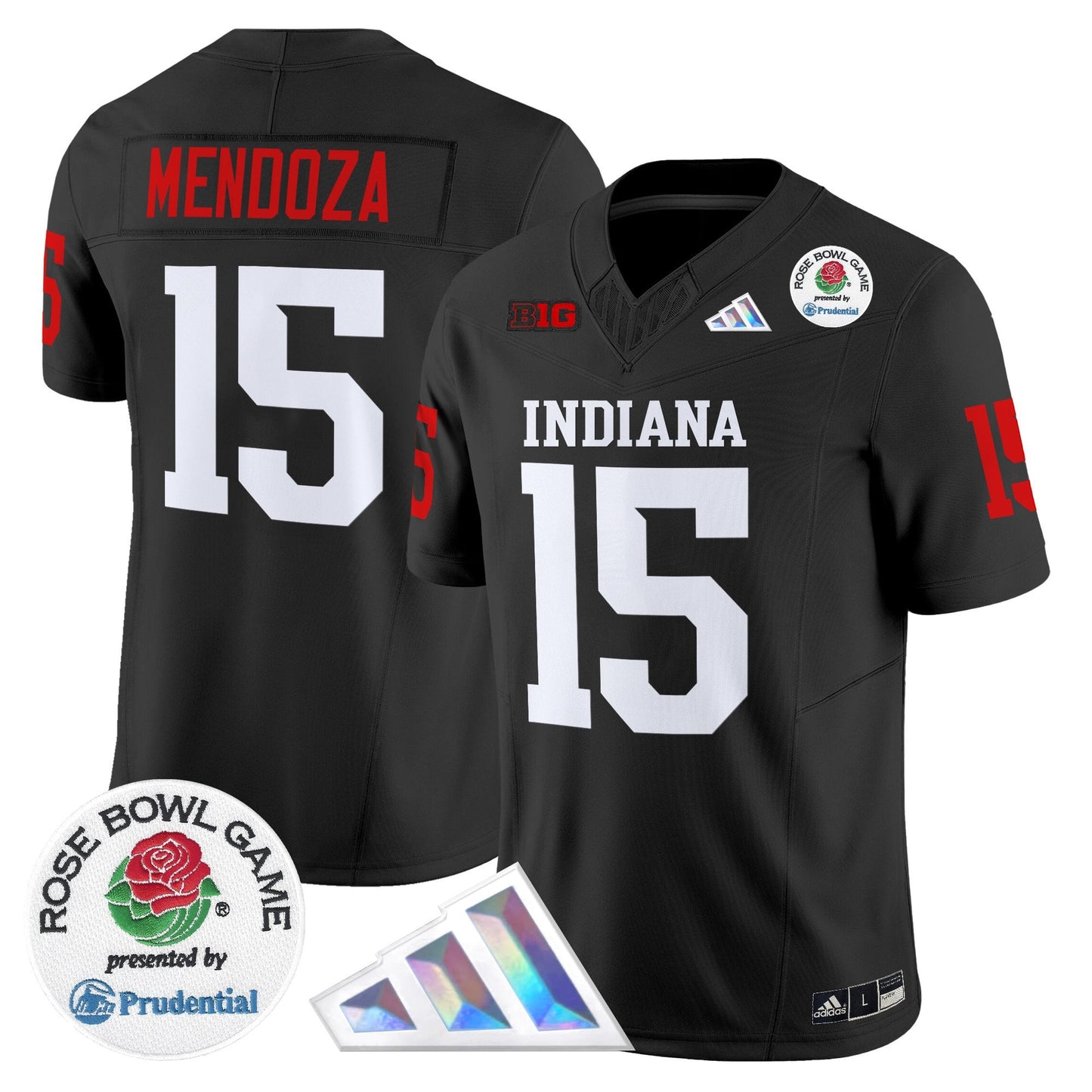 Men's Indiana Hoosiers 2025 Rose Bowl Vapor Limited Jersey V2 - All Stitched