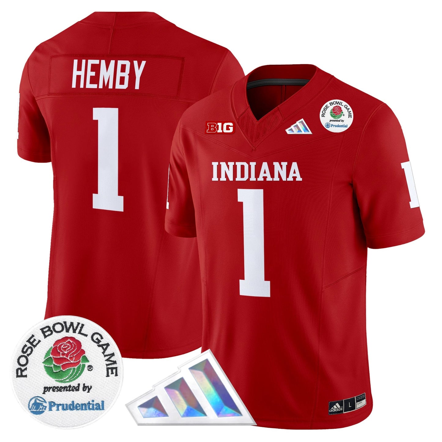 Men's Indiana Hoosiers 2025 Rose Bowl Vapor Limited Jersey V2 - All Stitched