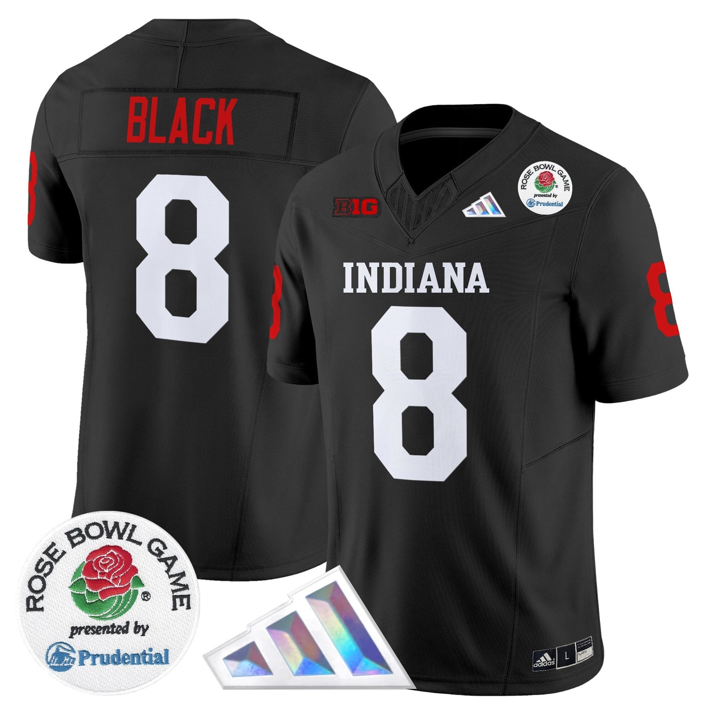 Men's Indiana Hoosiers 2025 Rose Bowl Vapor Limited Jersey V2 - All Stitched